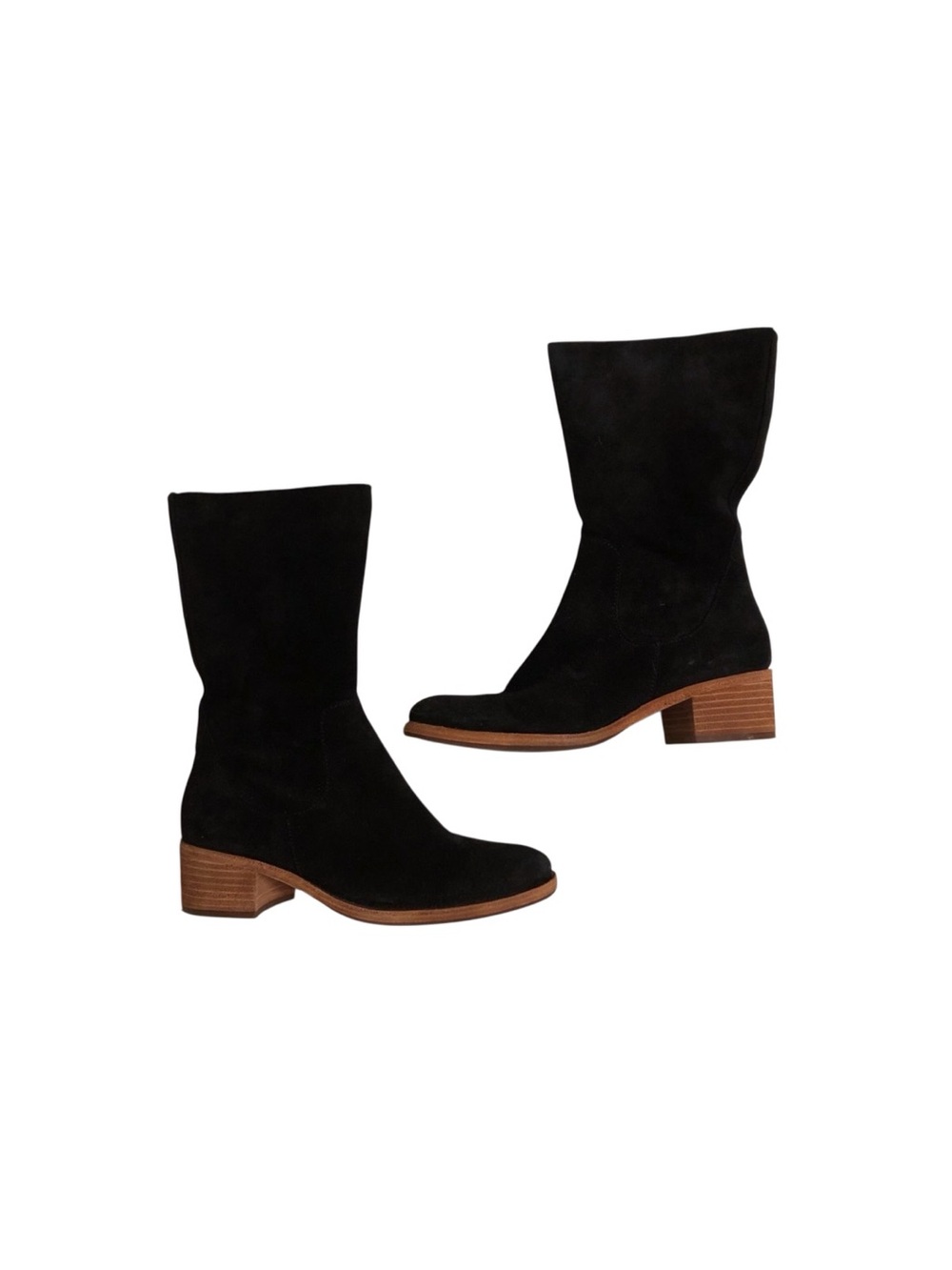 Kork-Ease Mercia Suede Black Mid Calf Boots 8 M